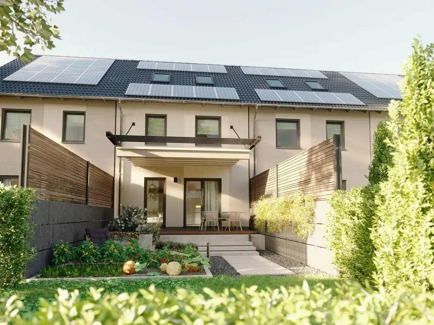 Reihenhaus Neubau Mainz 128 mit vier Wohneinheiten moderne Architektur mit Terrasse und Garten